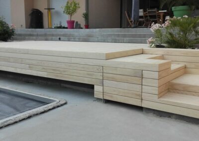 Terrasse et escalier en Accoya à Thuré