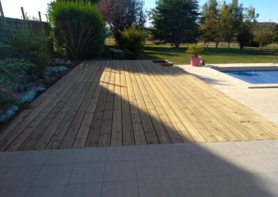 Entre Châtellerault et Descartes terrasse bois lames larges