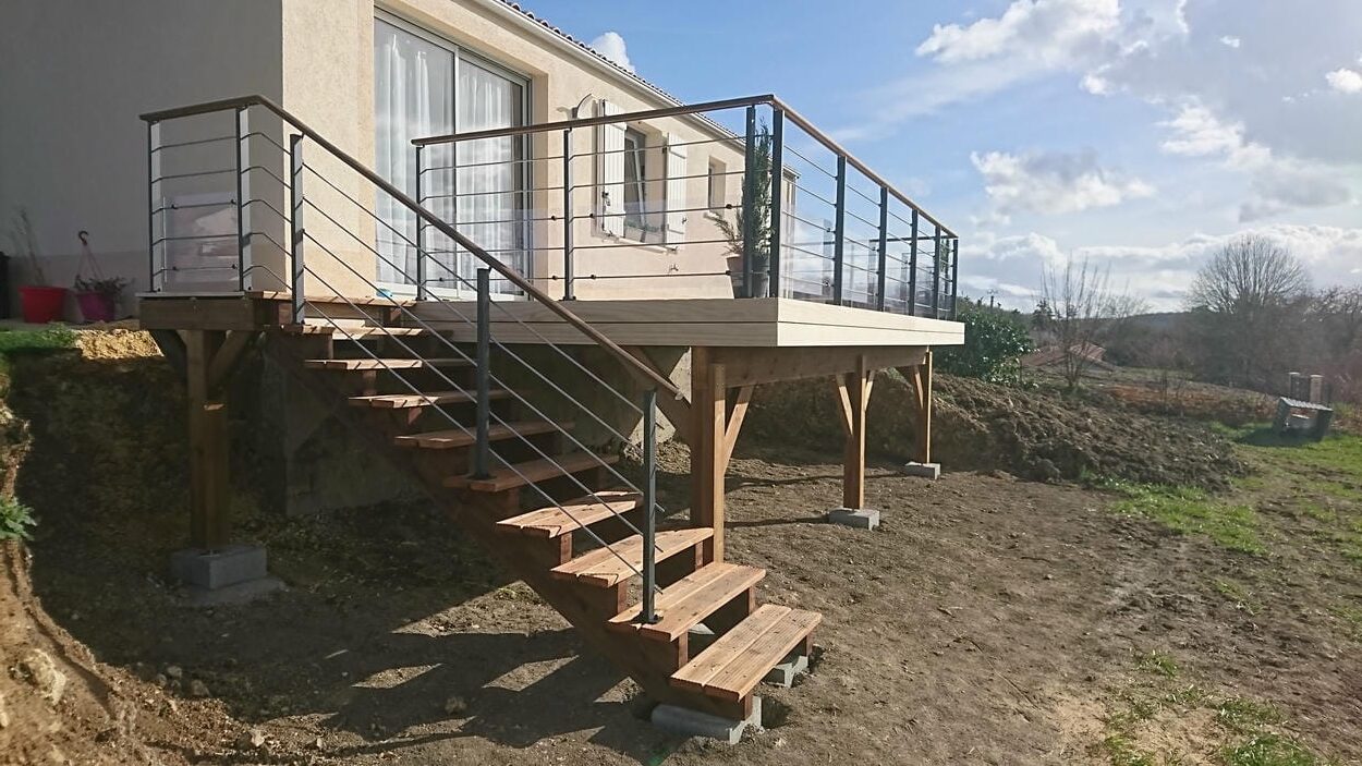 Pergola en bois autoportanteà la Roche Posay redim